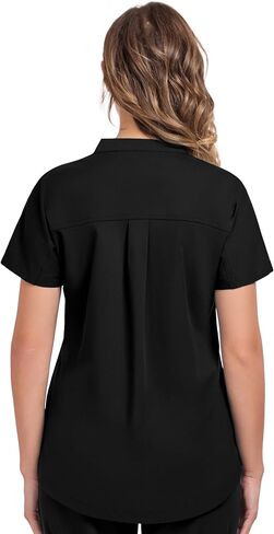 COMENII Scrubs for Women, Mandarin Collar Women Scrubs with 2 Pockets, Anti-Wrinkle Women's Medical Scrub Top in Saudi Arabia