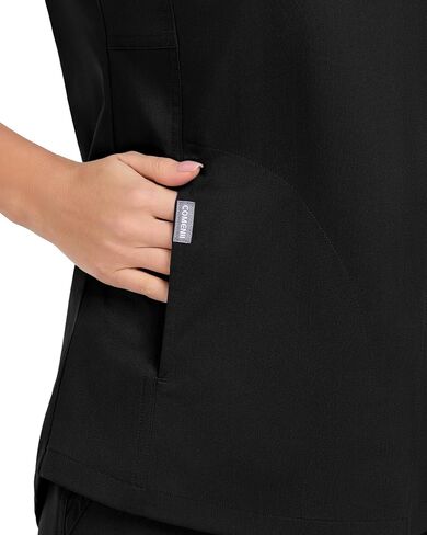 COMENII Scrubs for Women, Mandarin Collar Women Scrubs with 2 Pockets, Anti-Wrinkle Women's Medical Scrub Top in Saudi Arabia