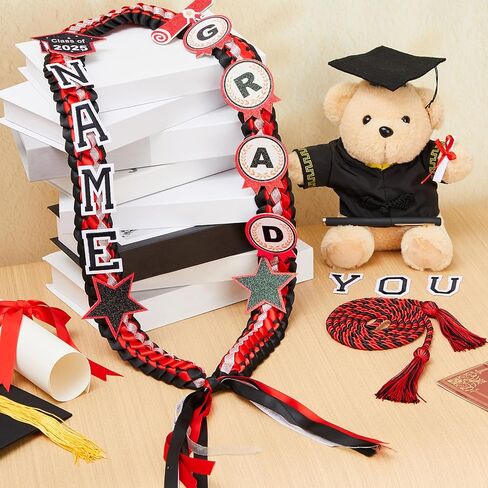 Juexica Graduation Lei Class of 2026,graduation Ribbon Money Lei Personalized DIY Name Braided Necklace with Tassel for Congrat Grad Party Gift Accessories Women Men in Kuwait