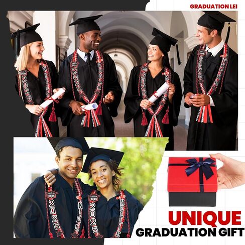 Juexica Graduation Lei Class of 2026,graduation Ribbon Money Lei Personalized DIY Name Braided Necklace with Tassel for Congrat Grad Party Gift Accessories Women Men in Kuwait