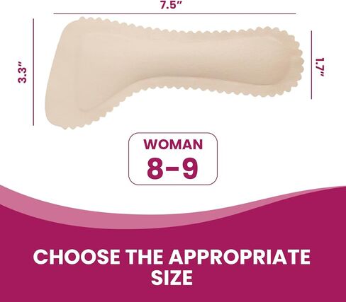 High Heel Cushion Inserts for Women - Bukihome 3/4 Invisible Insoles Prevent Feet from Sliding Forward - Shock & Sweat Absorption - Comfort Shoe Pads for High Heels Sandals Flats,Size M in Kuwait