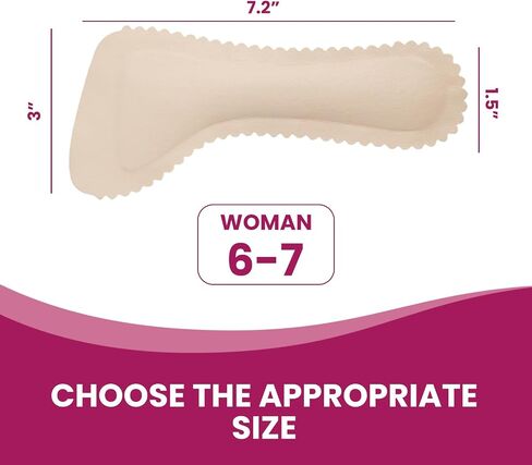 High Heel Cushion Inserts for Women - Bukihome 3/4 Invisible Insoles Prevent Feet from Sliding Forward - Shock & Sweat Absorption - Comfort Shoe Pads for High Heels Sandals Flats,Size M in Kuwait