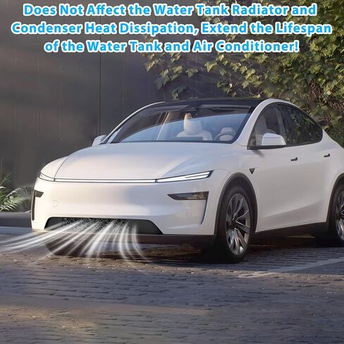 شبكة شواية أمامية Kofarrten للطراز Y، إدراجات شبكة مصبغة متوافقة مع طراز Tesla Y، بديل غطاء شبكة فتحة تهوية مدخل الهواء الأمامي لملحقات Tesla Model Y 2019 2020 2021 2022 2023 2024 in Kuwait