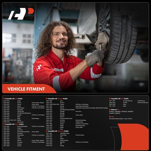 A-Premium Rear Drum Brake Wheel Cylinder Compatible with Select Chevrolet, Buick, GMC, Oldsmobile and Pontiac Models - Malibu, Impala, Camaro, Regal, Caprice, Apollo, Century, Electra, 2-PC Set in Kuwait