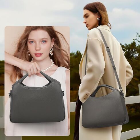 KOGTLA Genuine Leather Purses for Women, Crossbody Shoulder Bags with Top-Handle, Tote Satchel Handbags in Kuwait