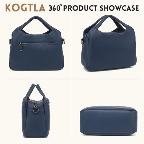 KOGTLA Genuine Leather Purses for Women, Crossbody Shoulder Bags with Top-Handle, Tote Satchel Handbags in Kuwait