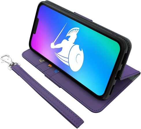 حافظة DefenderShield EMF للحماية و5G مضادة للإشعاع لهاتف iPhone 15 - حافظة RFID Block EMF Shield قابلة للفصل مع إغلاق مغناطيسي أرجواني in Kuwait