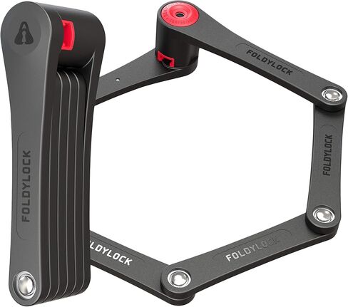 قفل الدراجة القابل للطي Seatylock Flightylock - قفل دراجة فضية مُعزَّل براءة اختراع - حارس آمن مضاد للسرقة مع مفاتيح وجبل Case - 37.4 " in Kuwait