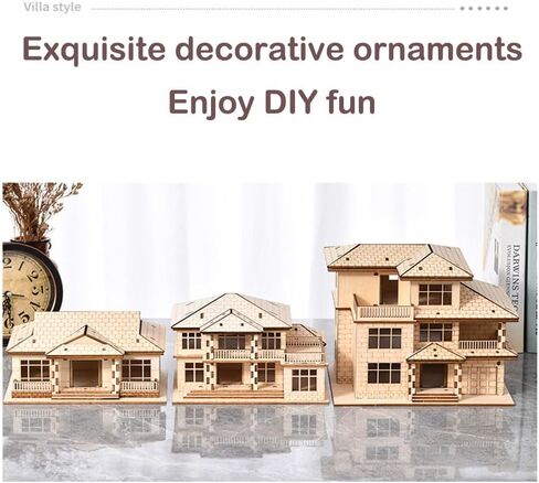 الألغاز ثلاثية الأبعاد للبالغين ، وأطقم الطراز الخشبية الحديثة فيلا ، هدية في عيد ميلاد عيد الميلاد in Kuwait