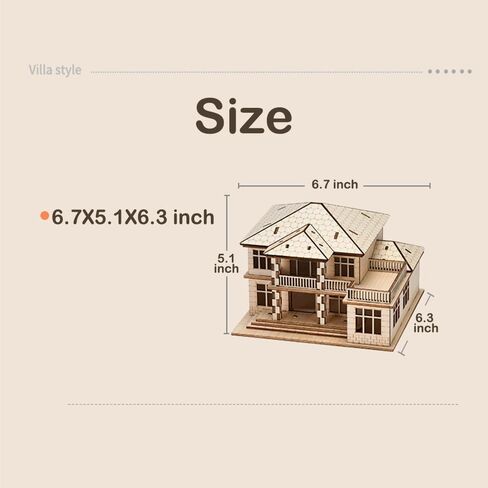 الألغاز ثلاثية الأبعاد للبالغين ، وأطقم الطراز الخشبية الحديثة فيلا ، هدية في عيد ميلاد عيد الميلاد in Kuwait