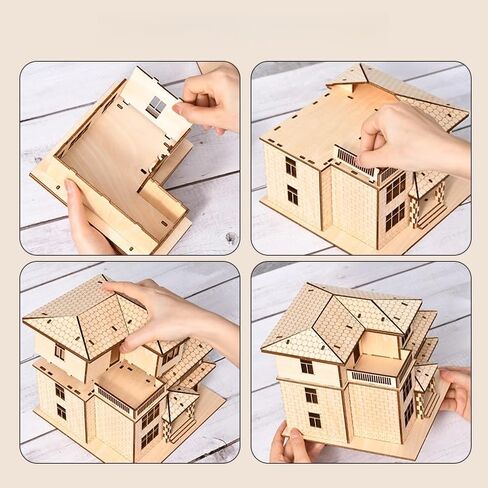 الألغاز ثلاثية الأبعاد للبالغين ، وأطقم الطراز الخشبية الحديثة فيلا ، هدية في عيد ميلاد عيد الميلاد in Kuwait