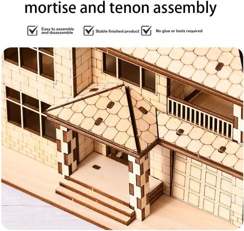 الألغاز ثلاثية الأبعاد للبالغين ، وأطقم الطراز الخشبية الحديثة فيلا ، هدية في عيد ميلاد عيد الميلاد in Kuwait