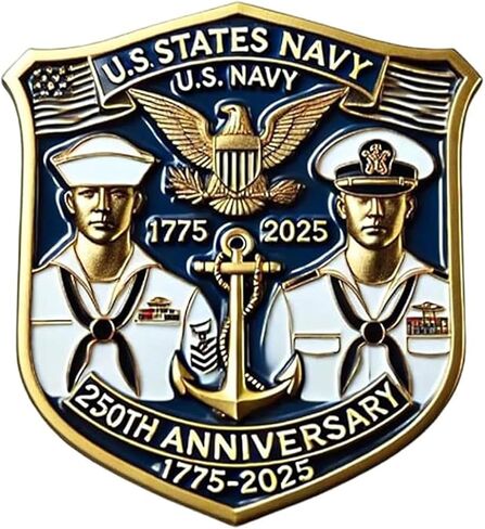 250th Anniversary Marine Corps Pin U.S. NAVY Commemorative Pin 1775-2025 Marines Collectible Badge American Flag Veteran Military Jewelry in Kuwait