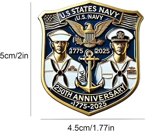 250th Anniversary Marine Corps Pin U.S. NAVY Commemorative Pin 1775-2025 Marines Collectible Badge American Flag Veteran Military Jewelry in Kuwait