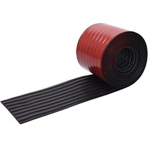 RUBBER BOND Garage Wall Protectors - 4in x 10ft Strong Self-Adhesive Rubber Bumper Protectors for Garage Walls - Heavy Duty, Waterproof and Anti-Scratch Garage Wall Protector for Car Doors (Black)