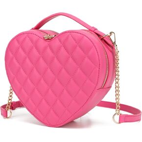 Lola Mae شكل القلب محفظة Satchel Crossbody للنساء zip حول كيس الكتف
