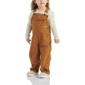 Carhartt Kid's CM9757 Canvas Ruffle Front Overall - Girls