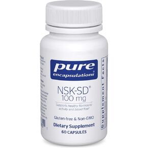 Pure Encapsulations NSK-SD - 100 mg Nattokinase - for Normal Blood Circulation - Supports Fibrinolytic Activity* - Gluten Free & Non-GMO - 60 Capsules