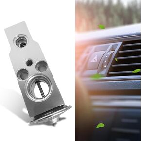 1 PC CAR CARE SELPERY صمام ، صمام مكيف هواء محرك البخار المعدني ، قطع غيار مكيف الهواء ، Universal لمعظم السيارات (الفضة)