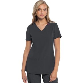 Med Couture Scrub Top Women Missy Fit V-Neck Scrub Top with 3 Pockets, Moisture Wicking Technology - MC702