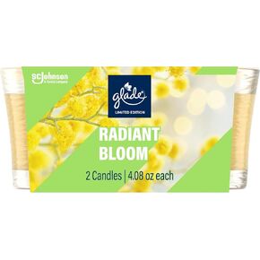 Glade Candles, Cool Coconut Limited Edition, Fragrance Infused with Essential Oils, 8.16 oz Total, 2 Pack