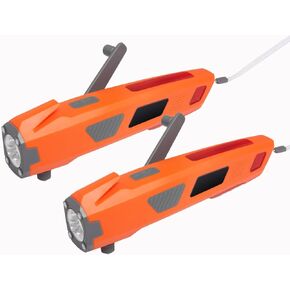 Emergency Tool LUXON 8-in-1 Car Safety Tool:Window Breaker,Seat Belt Cutter,LED Flashlight Rescue Tool USB Charger,SOS Light,Hand Cranking Charge,Magnetic,Siren Alarm for Vehicle Escape/Field Survival