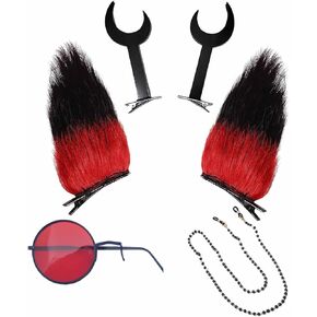 Alastor Headwear Cosplay Ear Glasses Props Clip Accessories