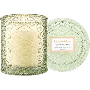 شموع La Jolie Muse Sandalwood Rose Candle ، شموع معطر ، شموع عيد الأم هدايا للنساء ، شمعة الصويا الطبيعية ، 6 أوقية 40 ساعة ، شموع للمنزل المعطرة