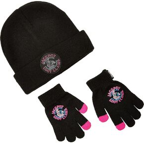 FORTNITE Boys Beanie Hat & Gloves Set (Loot Llama) Black