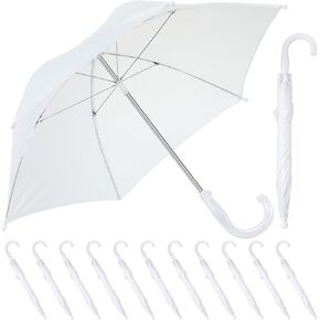 Hillban 12 Pcs Umbrella DIY Second Line Umbrella Parasol for Wedding Bridal Masquerade Party Accessories