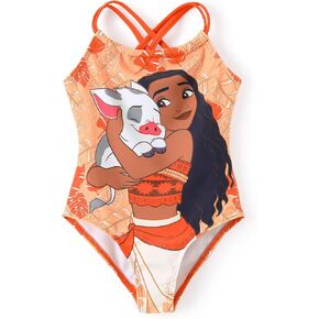 Disney Mickey and Friends Girls Swimsuits UPF 50+ One Piece Bathing Suits Sport Summer Beach Swimwear for Kids Size 3-13Y