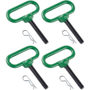2pack Hitch Pin ، 1/2 × 3 بوصة المقطورة دبوس مع مقطع ومقبض مطلي بالمطاط ، دبوس جزازة العشب الثقيلة القوية للزر ، شاحنة الجرار ، شحن القطر ، ATV (أصفر)