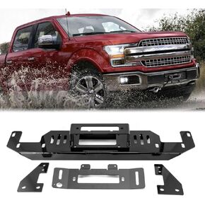 WeiSen Hidden Winch Mounting Plate Winch Mounting Bracket Compatible with Ford F150 2015-2020 8th Gen (Only V8 Models) with Factory Bumper