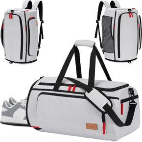 حقيبة Gym Lifewit للرجال والنساء مع مقصورة الأحذية ، 40L Carry On Duffle Bag للسفر ، 3 في 1 حقيبة تجريبية مقاومة للماء خلال وضحاها مع انفصال جاف ورطب ، أسود