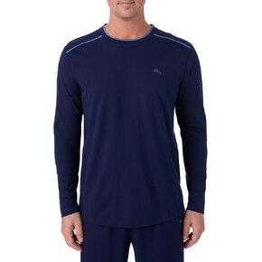 Tommy Bahama - قميص الرجال الأساسيين ، مزيج القطن الطويل الأكمام.