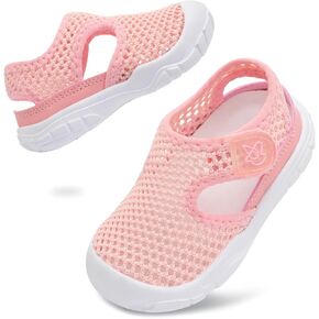 LeIsfIt Toddler Sandals Boys Girls Wide Sandals Kids Water Sandals Barefoot Water Shoes for Beach Swim Lightweight Closed Toe Summer Sandals