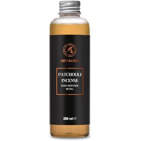 REED Diffuser reflistlist patchouli -frankincense 6.8fl oz - إعادة ملء الروائح لناشر القصب - العطر المنزلي طويل الأمد - معطر الهواء - رائحة دافئة - العطرية - ديكور المنزل - ناشر الهواء