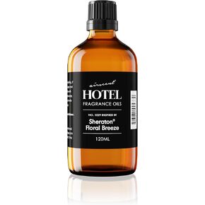 AirScent Hotel Diffuser Oil Inspired by The Sheraton Hotel's Floral Breeze Scent - Fragrance Oil for Ultrasonic and Waterless Diffusers and Crafting - 120 mL, 4 fl oz Glass Bottle with Dropper