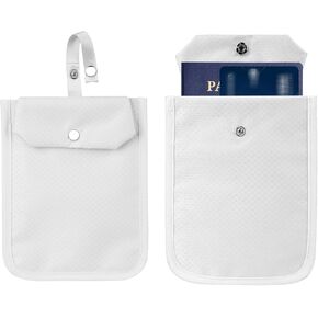 Travel Wallet with Hidden Safe Pocket, Passport Wallet with Metal Snap Button for Cash, Credit Cards and Travel Documents, Money Belt for Travel Women and Men Hidden