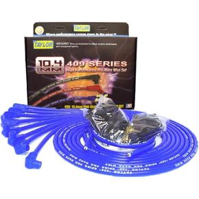 Taylor Cable 79651 Blue 10.4mm Universal Fit 8-Cylinder Spiro Pro Race Spark Plug Wire Set