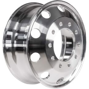 عجلات الألومنيوم 24.5 "× 8.25" ALCOA على نمط محور سبيكة الشاحنة حافلة مزورة العجلة داخل البولندية الفضة المعدنية 1 PC