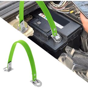 Car Battery Carrier Strap, Car Battery Carrier, Metal Heavy Duty Battery Strap with Auto Lifter Handle, Universal Automotive Battery Lifter Accessories for Car, SUV, Truck, RV - Green