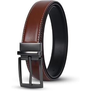 Reversible Kids Leather Belt - Black and Brown Belt for School and Everyday Casual Wear