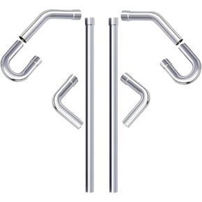 A-KARCK Mild Steel Mandrel Bends 8 Pcs, 2.5 Inches Mild Steel DIY Custom Exhaust Tubing Pipe Straight & U-Bend Kit, Universal Fit