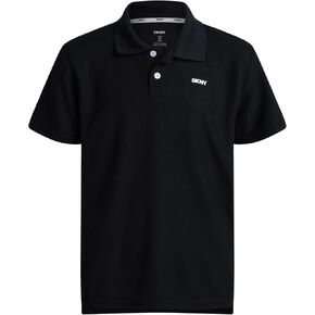 DKNY BOYS Polo Shirt - Performance Golf Golf Polo with Moisture Wicking Fabric ، قمصان غولف قصيرة الأكمام (الأحجام: 8-20) in Kuwait