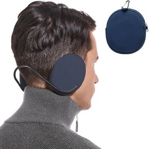 Foldable & Portable Ear Warmer for Outdoor Activities, Extremely Light Weight Unisex Earmuffs (navy blue)