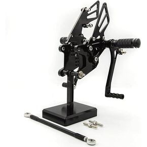Procnc دراجة نارية قابلة للتعديل من الألمنيوم الأوتاد الأوتاد الخلفية مجموعات المقدمة مناسبة ل Kawasaki ZX10R 2006 2007 2008 2008 2010 (Black)