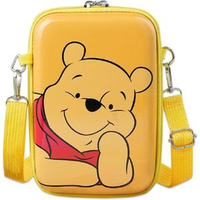Cute Pooh Bear Crossbody Bag Pooh Piglet Wallet with Lanyard Purse Coin Holder for Girls Women (BAG-weini 2403)