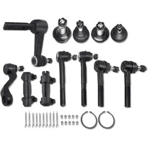 ‎Psrorkeu 12Pcs Front Suspension Kit Pitman Arm Idler Arm, Upper Lower Ball Joints, Inner Outer Tie Rod Ends, Adjustment Sleeves Fit for Dodge Ram 1500 1994-1999 RWD/2WD 3.9L 5.2L 5.9L