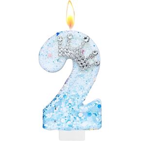 Unicorn Birthday Number Candles for Cake, Pink Number 5 Candle, Fun Glitter Unicorn Cake Topper, Birthday Decorations Cupcake Topper for Party Supplies